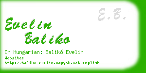 evelin baliko business card